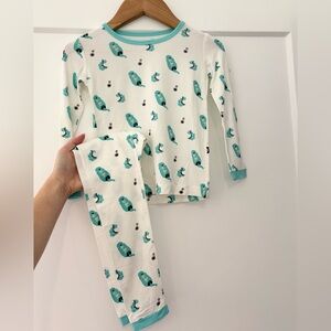 Kyte Baby Robin Cuddle 2 Piece Long Sleeve Bamboo Pajama Set 2T